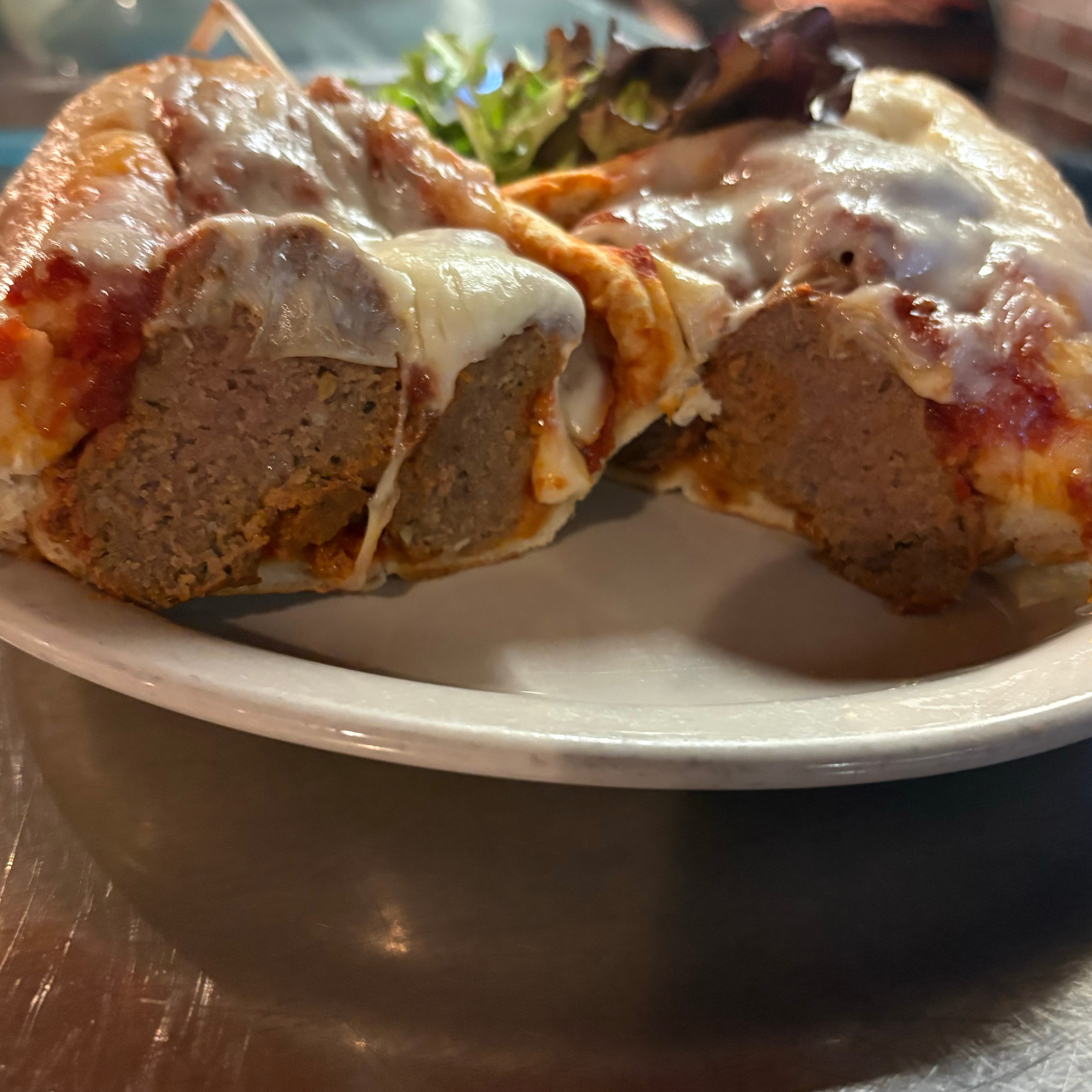 Meatball Parmigiana.