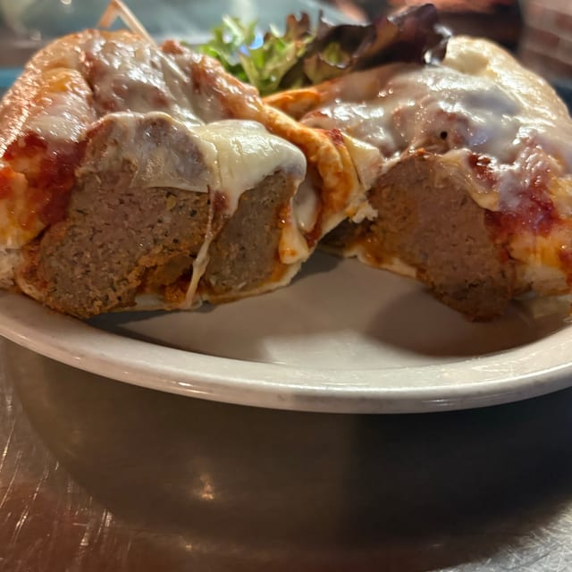 Meatball Parmigiana.
