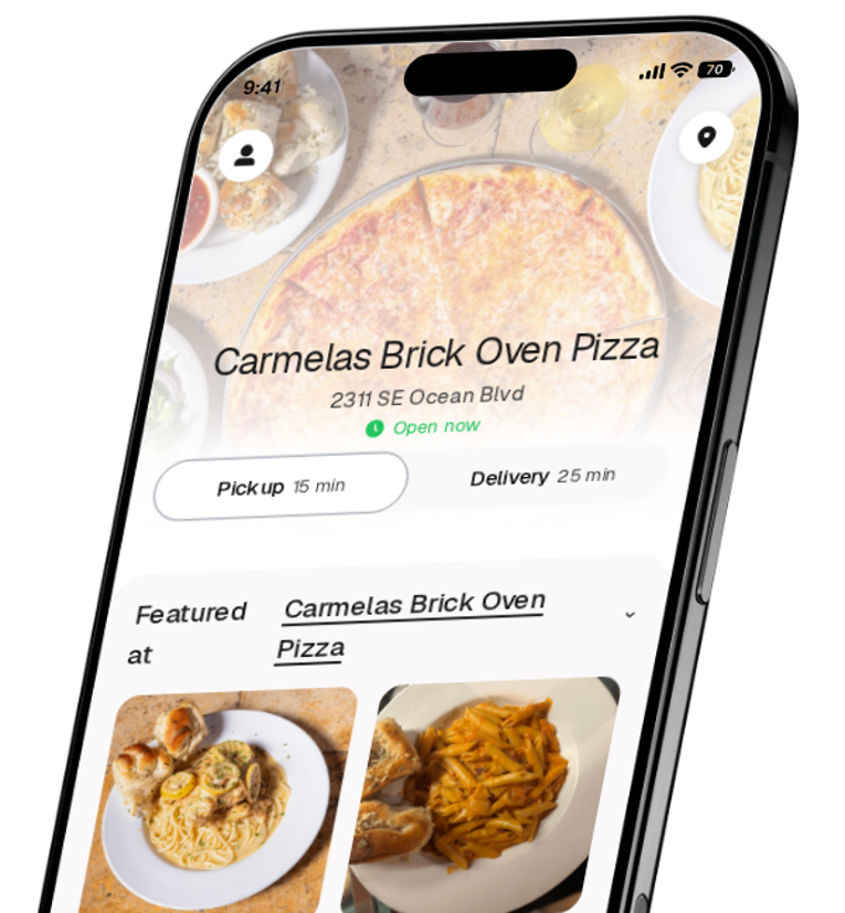 Carmelas Brick Oven Pizza app preview