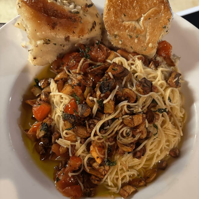 Angel Hair, Garlic & Oil.