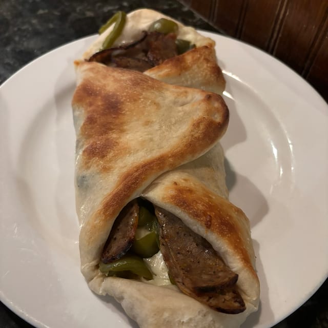 Sausage and Green Pepper Roll.